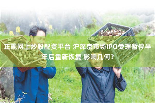 正规网上炒股配资平台 沪深京市场IPO受理暂停半年后重新恢复 影响几何？